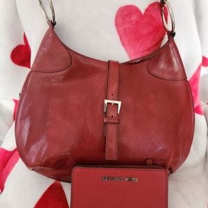 RARE VINTAGE WILSON'S leather hobo and Michael Kors wallet bundle.